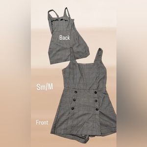 Plaid romper !! Perfect for the holidays